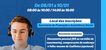 Abertas as Inscrições para o Curso de Informática da Secretaria Municipal de Promoção e Assistência Social