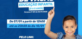 Prefeitura de Goianira abre cadastro para vagas na Educação Infantil