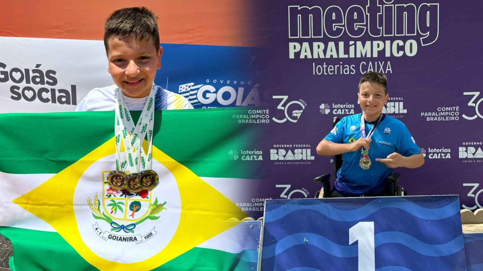 Atleta de Goianira conquista medalhas de ouro e índices nacionais em competição paralímpica